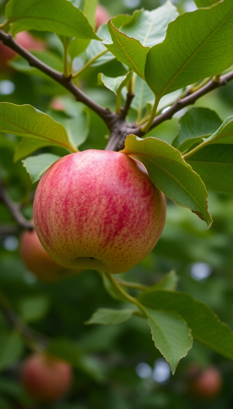 iPhone Beautiful AI Apple On Tree Well-Lit Wallpaper Copyright-Free Stock Image